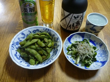 枝豆の収穫