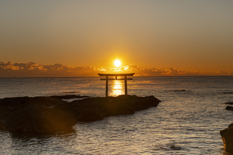 センターグラデーションフィルターを使って日の出や夕焼けを撮る