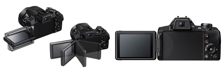明るい3.0型（約92万ドット）バリアングル式液晶モニター搭載