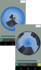 写真が惑星のように加工されました!