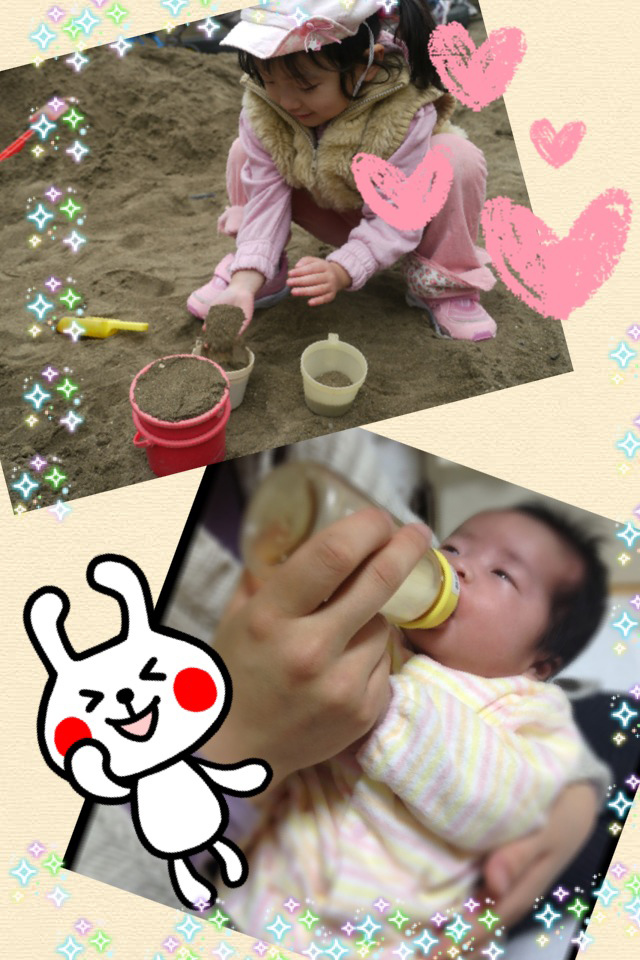 写真とスタンプの組み合わせが、にぎやかでGood!